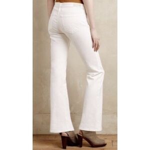 Y2K Low Rise Flare Leg White Denim Jeans AG The Club